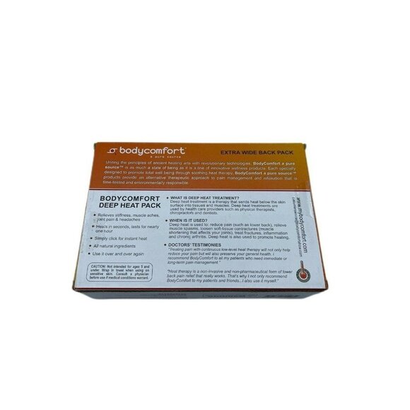 Body Comfort Reusable Heat Pack Extra Wide Back Pack Click activated instant New - Picture 2 of 2